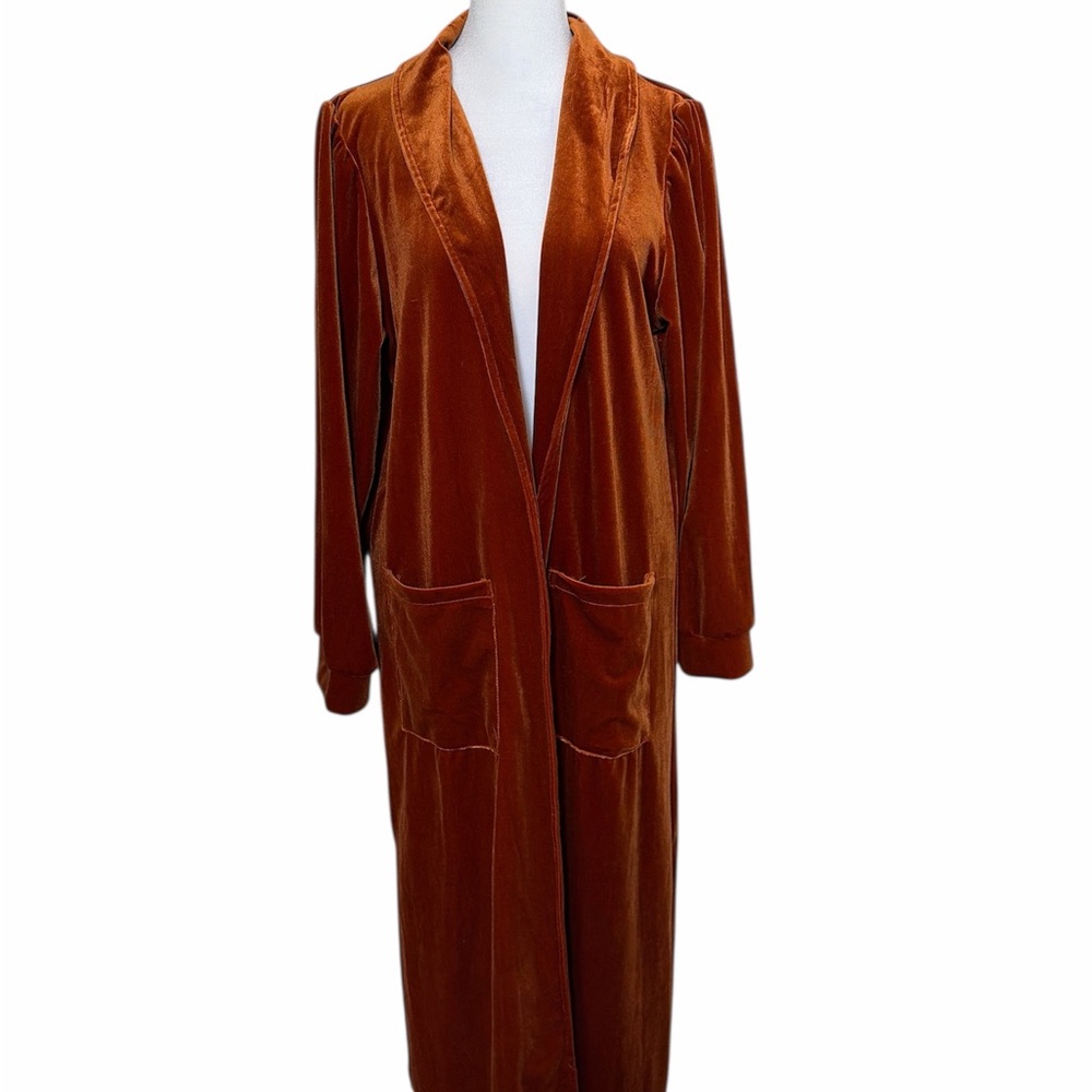 Vintage Rust Velvet Robe